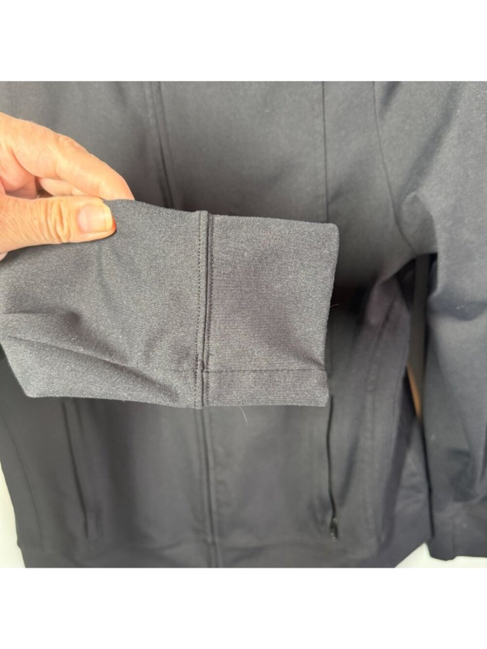 Lands' End Womens Small Black Full Zip Athletic Jacket Lightweight Soft Shell - Picture 8 of 14